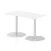 Dynamic Italia 1200 x 600mm Poseur Rectangular Table White Top 725mm High Leg ITL0234 DD